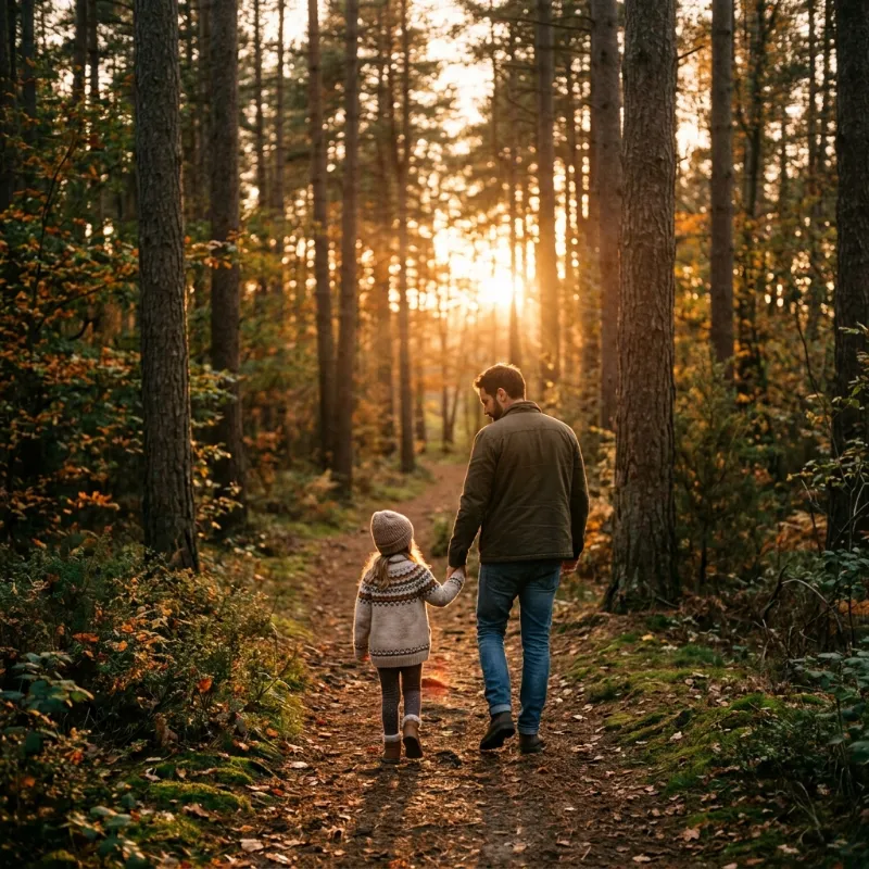A father and daughter engaged in a focused, serious conversation, symbolizing the transfer of wisdom and masculine stability.