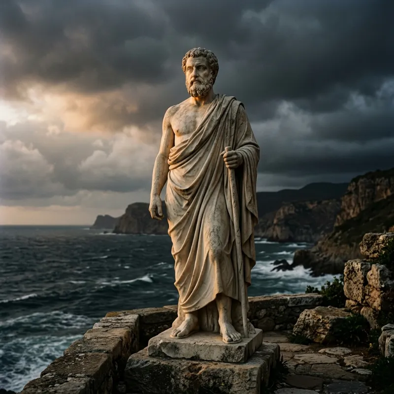 A harmonious, balanced marital relationship where stoic leadership and empathy coexist