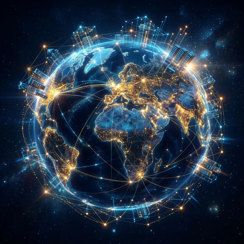 Abstract digital network representing the scaling architecture of an automated content empire