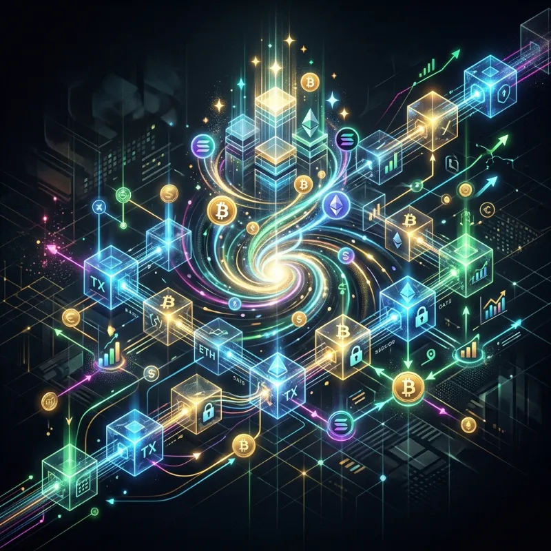 A thematic representation of the potential rewards in cryptocurrency investment, depicting growth and innovation